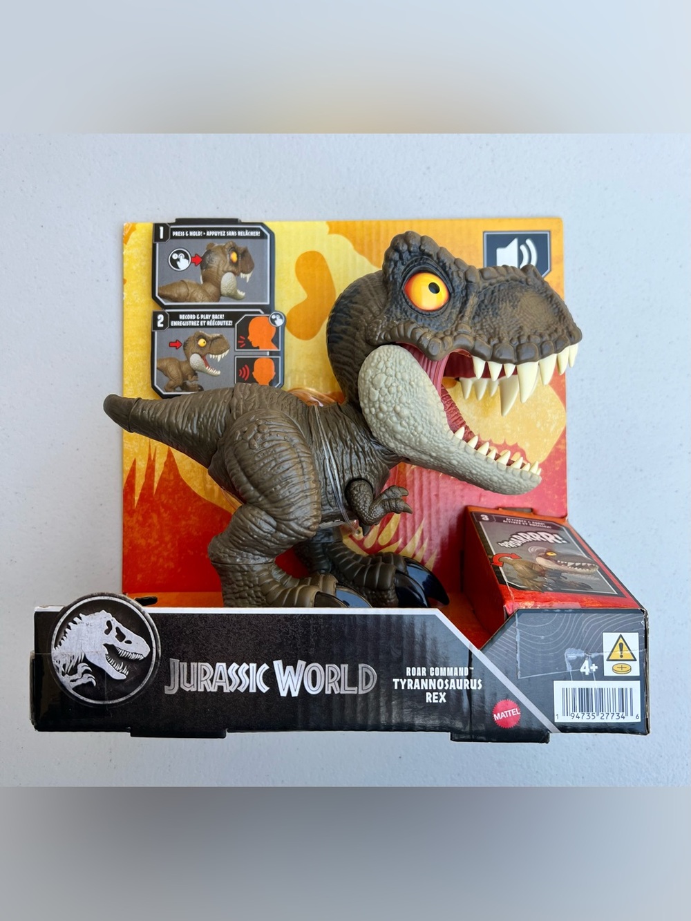 Mattel Jurassic World Roar Command Tyrannosaurus Rex New
